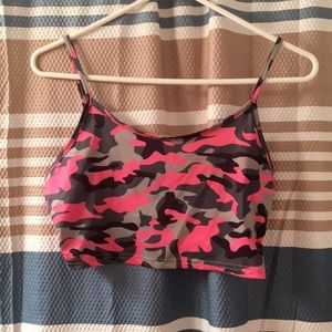 CAMO PRINT TOP AND MATCHING SHORTS